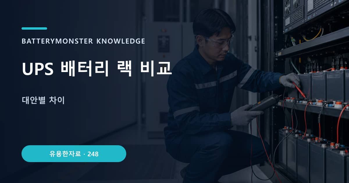 UPS 배터리 랙 비교의 핵심 엔티티와 검색의도를 설명하는 자료 표지