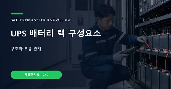 UPS 배터리 랙 구성요소의 핵심 판단 기준을 설명하는 대표 이미지