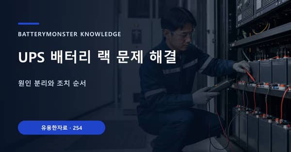 UPS 배터리 랙 문제 해결의 핵심 판단 기준을 설명하는 대표 이미지