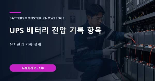 UPS 배터리 전압 기록 항목의 핵심 판단 기준을 설명하는 대표 이미지