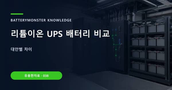 리튬이온 UPS 배터리 비교의 핵심 판단 기준을 설명하는 대표 이미지