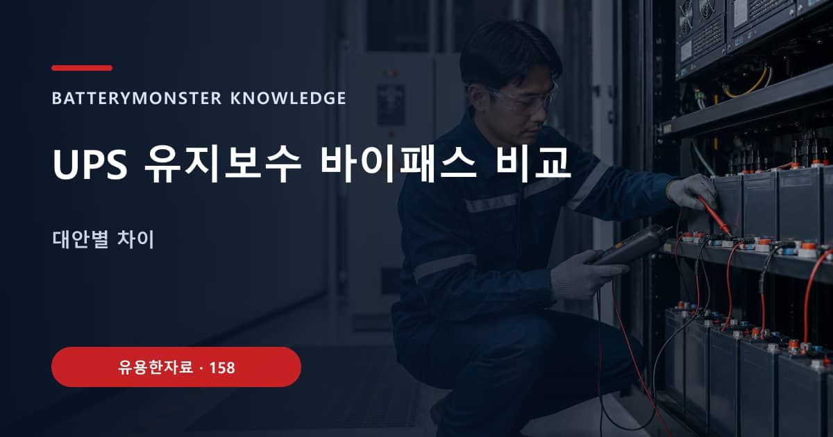 UPS 유지보수 바이패스 비교 대표 이미지
