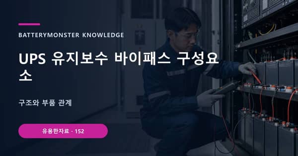 UPS 유지보수 바이패스 구성요소의 핵심 판단 기준을 설명하는 대표 이미지