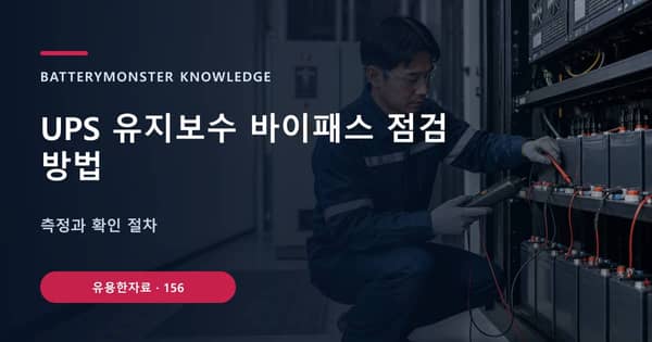 UPS 유지보수 바이패스 점검 방법의 핵심 판단 기준을 설명하는 대표 이미지