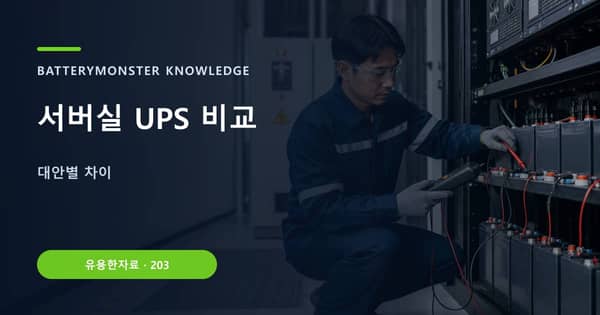 서버실 UPS 비교의 핵심 판단 기준을 설명하는 대표 이미지
