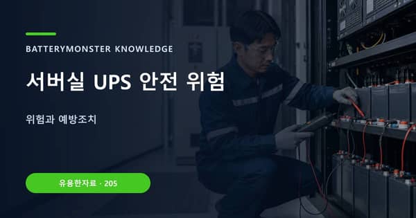 서버실 UPS 안전 위험의 핵심 판단 기준을 설명하는 대표 이미지