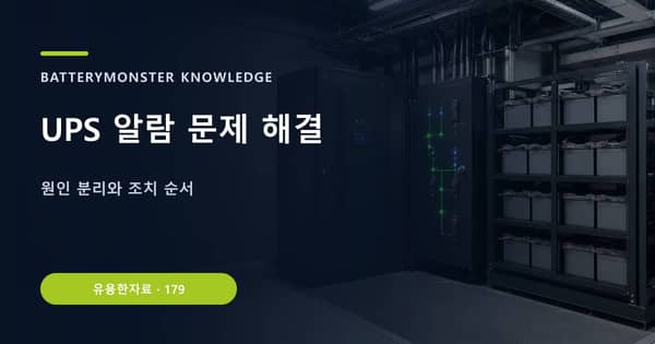 UPS 알람 문제 해결의 핵심 판단 기준을 설명하는 대표 이미지