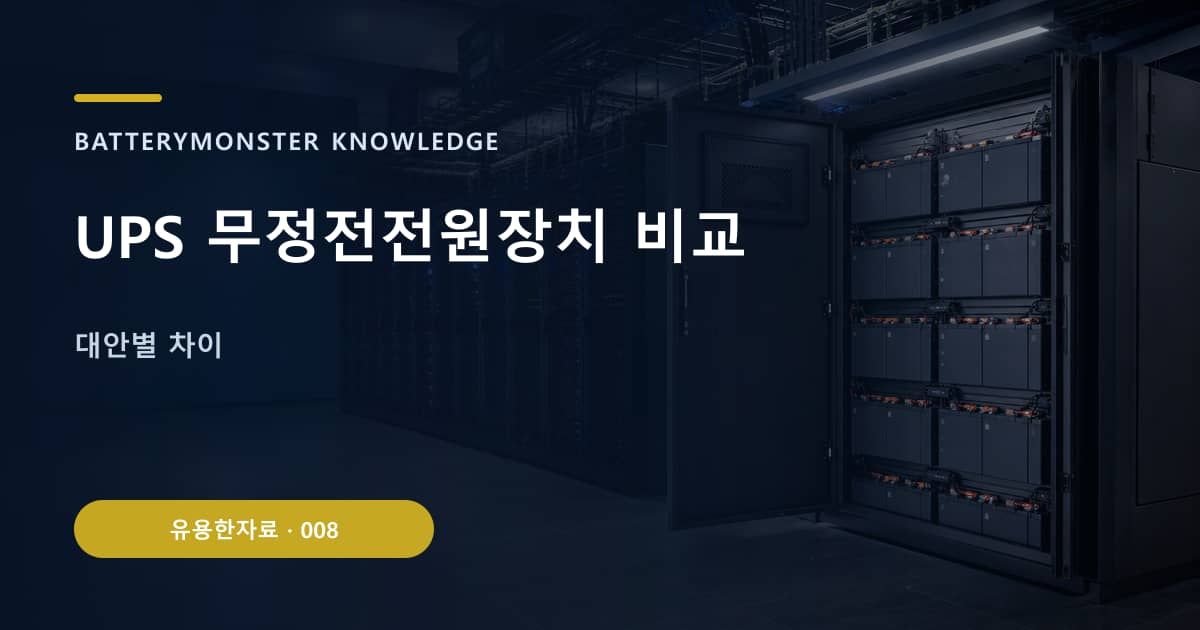 UPS 무정전전원장치 비교의 핵심 엔티티와 검색의도를 설명하는 자료 표지