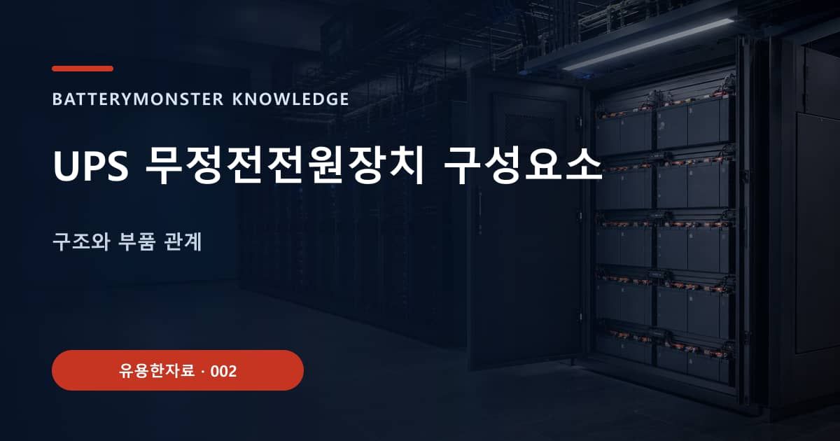 UPS 무정전전원장치 구성요소의 핵심 엔티티와 검색의도를 설명하는 자료 표지