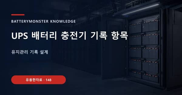 UPS 배터리 충전기 기록 항목의 핵심 판단 기준을 설명하는 대표 이미지