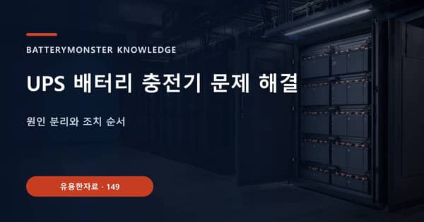 UPS 배터리 충전기 문제 해결의 핵심 판단 기준을 설명하는 대표 이미지