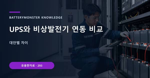 UPS와 비상발전기 연동 비교의 핵심 판단 기준을 설명하는 대표 이미지