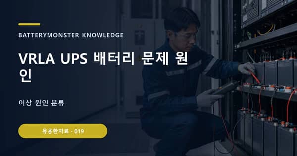 VRLA UPS 배터리 문제 원인의 핵심 판단 기준을 설명하는 대표 이미지