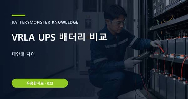 VRLA UPS 배터리 비교의 핵심 판단 기준을 설명하는 대표 이미지